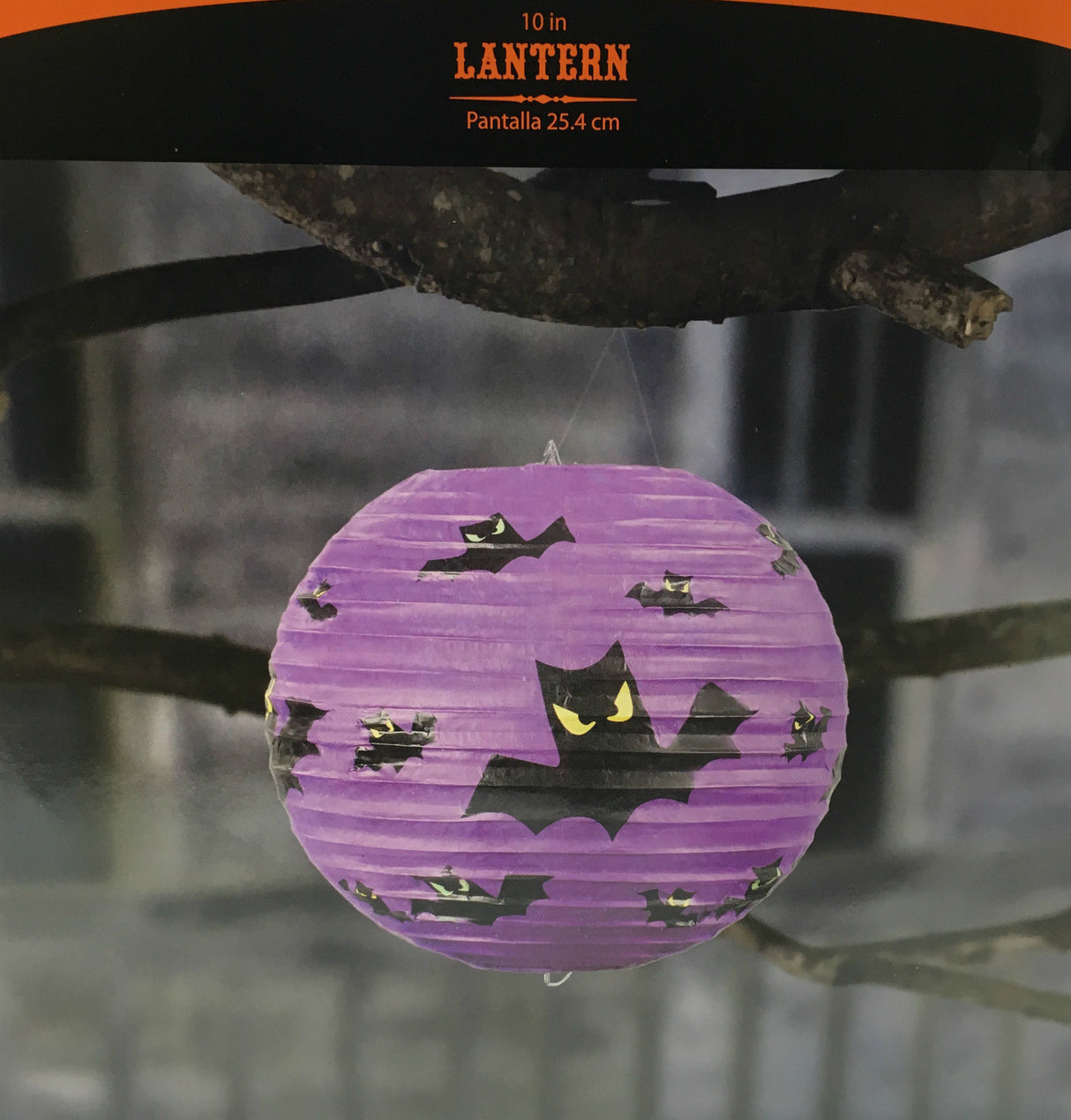 10" Halloween Hanging Paper Lantern - Bat Decoration (Party Decor)