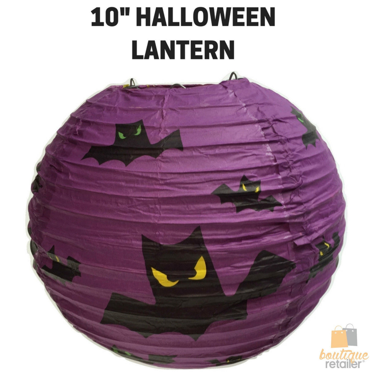 10" Halloween Hanging Paper Lantern - Bat Decoration (Party Decor)