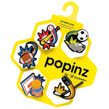 Joybees Popinz 5 Pack Shoe Charms Basketball Football Soccer Baseball Hockey in Sports Collection