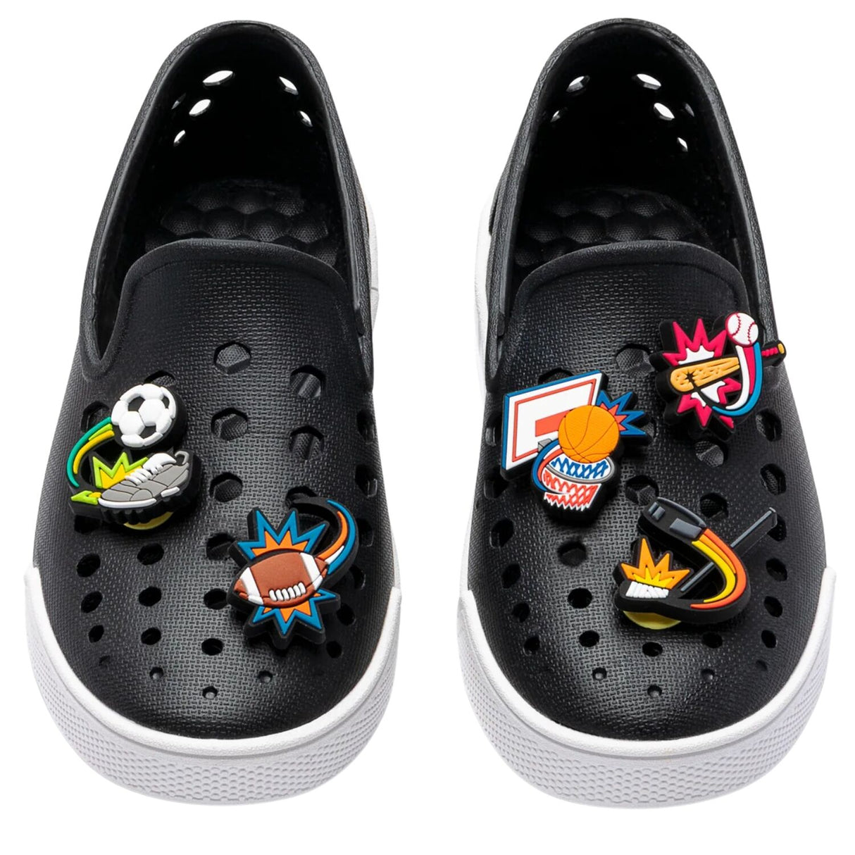 Joybees Popinz 5 Pack Shoe Charms Basketball Football Soccer Baseball Hockey in Sports Collection