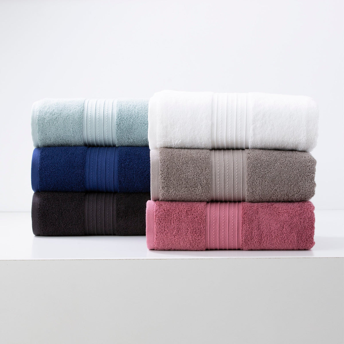 Renee Taylor Brentwood 650 GSM Low Twist Cotton Towels - Royal (Bath, Hand & Face Towel/Bath Sheet & Bath Mat)