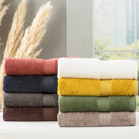 Renee Taylor Stella 650 GSM Bamboo Cotton Towels - Brick (Bath, Hand & Face Towel/Bath Sheet & Bath Mat)