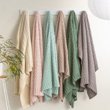 Renee Taylor Lenni Chunky Knit Cotton Decorative Throw Blanket - Vapour (130 x 170cm)