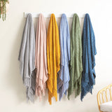 Renee Taylor Newland Chenille Decorative Throw Blanket - French Blue (130 x 170cm)