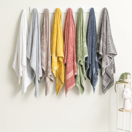 Renee Taylor Stella 650 GSM Bamboo Cotton Towels - Silver (Bath, Hand & Face Towel/Bath Sheet & Bath Mat)