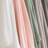 Renee Taylor Cambridge 650 GSM Waffle Cotton Bath Towel Set - Blue Mirage (2 to 14 Piece Packs)