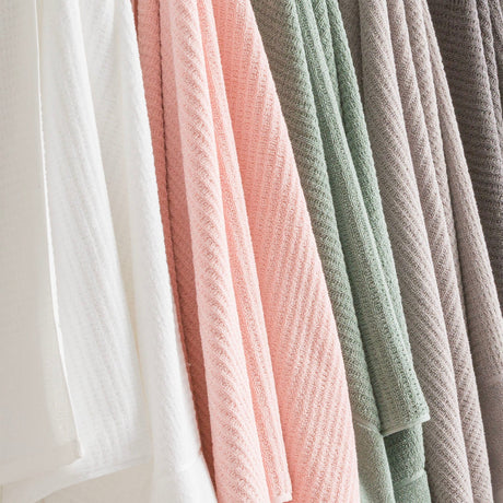 Renee Taylor Cambridge 650 GSM Waffle Cotton Towels - Primrose (Bath, Hand & Face Towel/Bath Sheet & Bath Mat)