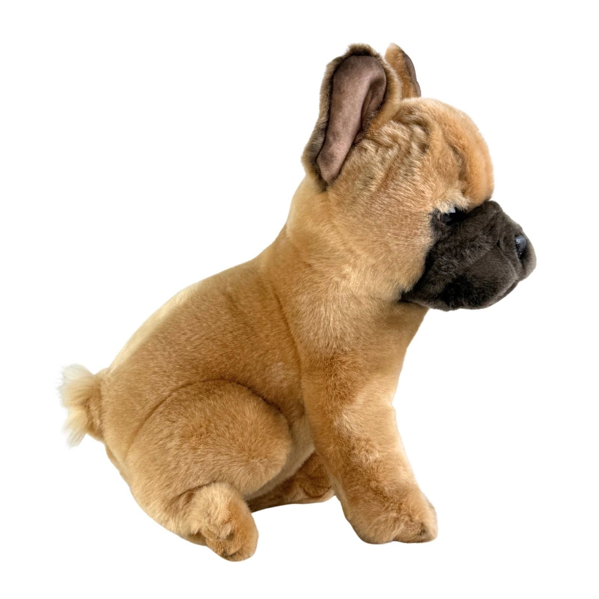 Bocchetta Paris 30cm Sitting French Bulldog Plush Toy - Brown (Realistic Stuffed Animal Dog Gift)