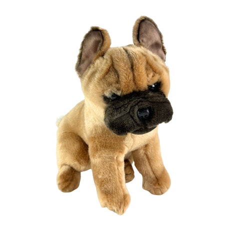 Bocchetta Paris 30cm Sitting French Bulldog Plush Toy - Brown (Realistic Stuffed Animal Dog Gift)