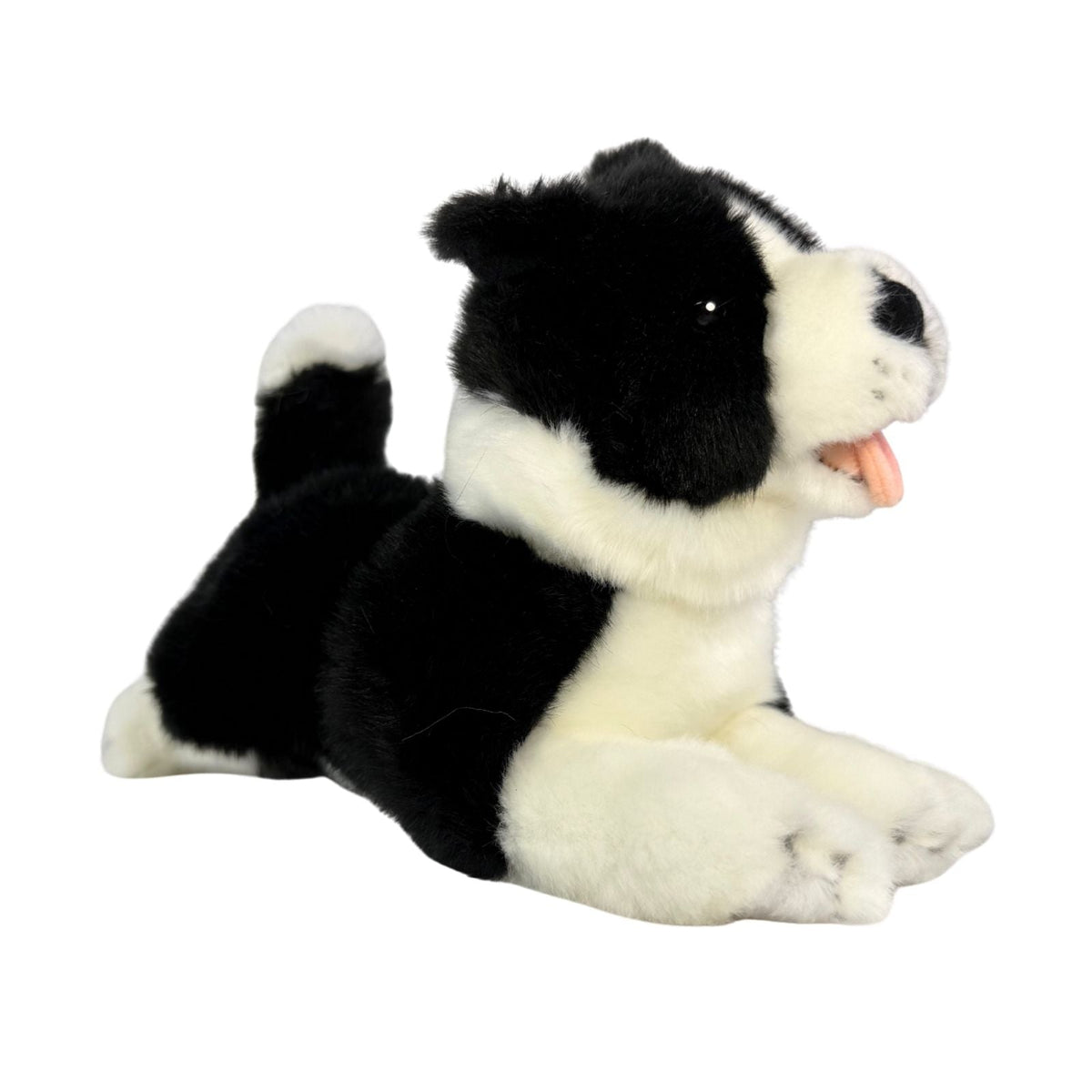 Bocchetta Patch 28cm Floppy Border Collie Puppy Plush Toy - Black/White (Realistic Stuffed Animal Dog Gift)