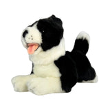 Bocchetta Patch 28cm Floppy Border Collie Puppy Plush Toy - Black/White (Realistic Stuffed Animal Dog Gift)