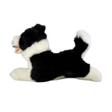 Bocchetta Patch 28cm Floppy Border Collie Puppy Plush Toy - Black/White (Realistic Stuffed Animal Dog Gift)