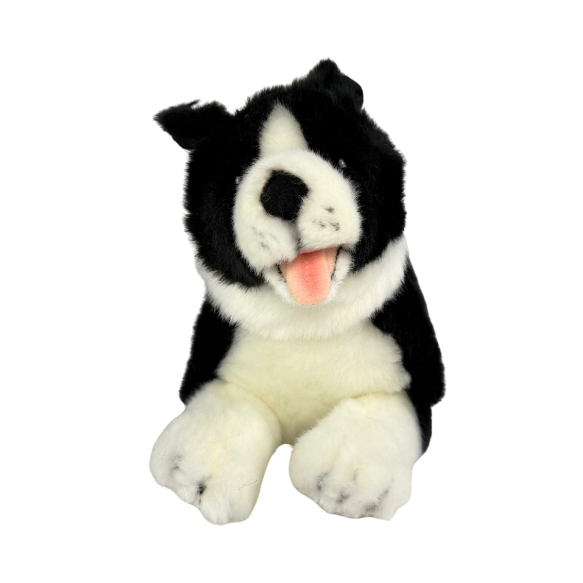 Bocchetta Patch 28cm Floppy Border Collie Puppy Plush Toy - Black/White (Realistic Stuffed Animal Dog Gift)