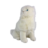 Bocchetta Pearl 34cm Sitting Persian Cat Plush Toy - White (Realistic Stuffed Animal Cat Gift)