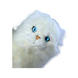 Bocchetta Pearl 34cm Sitting Persian Cat Plush Toy - White (Realistic Stuffed Animal Cat Gift)