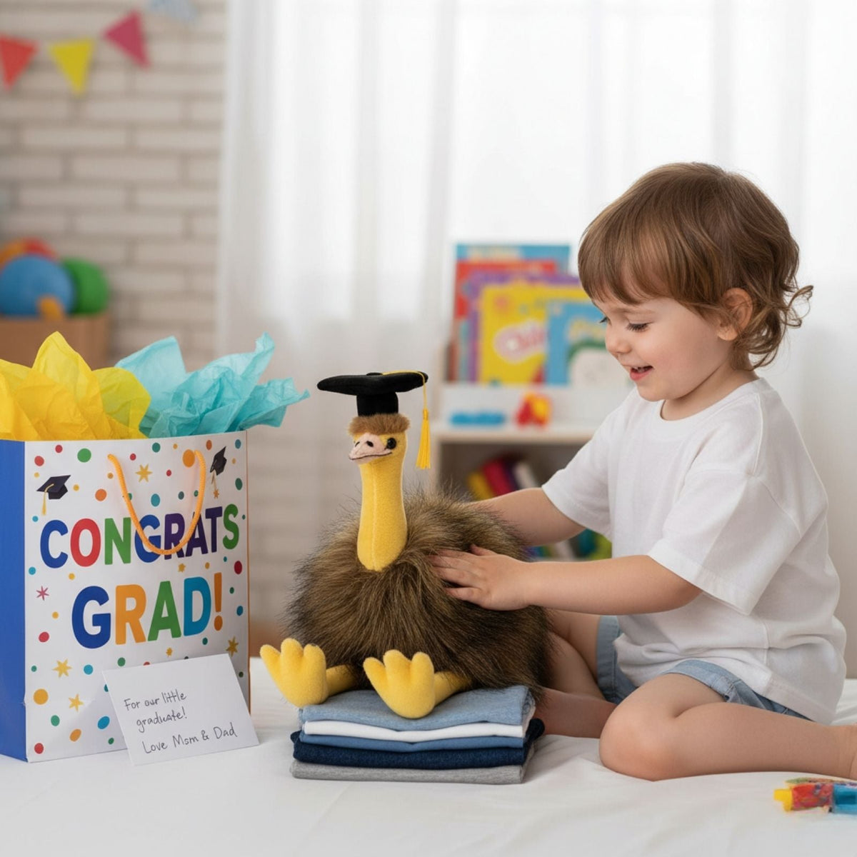 Bocchetta Penny 24cm Graduation Emu Plush Toy (Stuffed Animal Grad Gift)