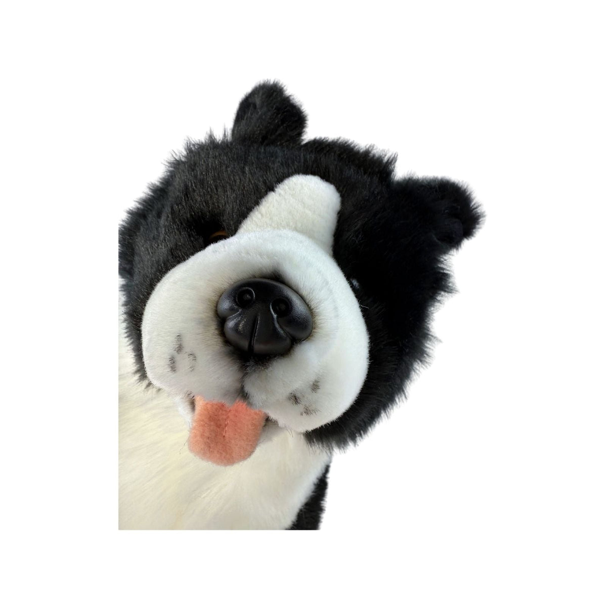 Bocchetta Pepsi 23cm Sitting Border Collie Puppy Plush Toy - Black/White (Realistic Stuffed Animal Dog Gift)