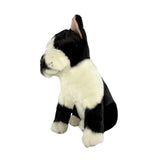 Bocchetta Pierre 30cm Sitting French Bulldog Plush Toy - Black/White (Realistic Stuffed Animal Dog Gift)