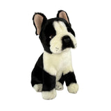 Bocchetta Pierre 30cm Sitting French Bulldog Plush Toy - Black/White (Realistic Stuffed Animal Dog Gift)