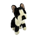 Bocchetta Pierre 30cm Sitting French Bulldog Plush Toy - Black/White (Realistic Stuffed Animal Dog Gift)