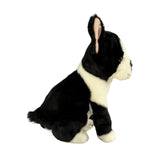 Bocchetta Pierre 30cm Sitting French Bulldog Plush Toy - Black/White (Realistic Stuffed Animal Dog Gift)
