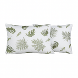Woodland Fern Single Comforter Set w/ Fitted Sheet & 2 Pillow Covers - Green/White (4 Piece Set)