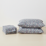 Ditsy Floral Super King Comforter Set w/ 2 Pillow Covers - Blue/Pink (3 Piece Set)