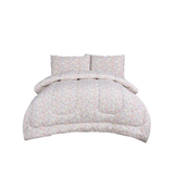 Confetti Cloud Double Comforter Set w/ Fitted Sheet & 4 Pillow Covers - White (6 Piece Set)