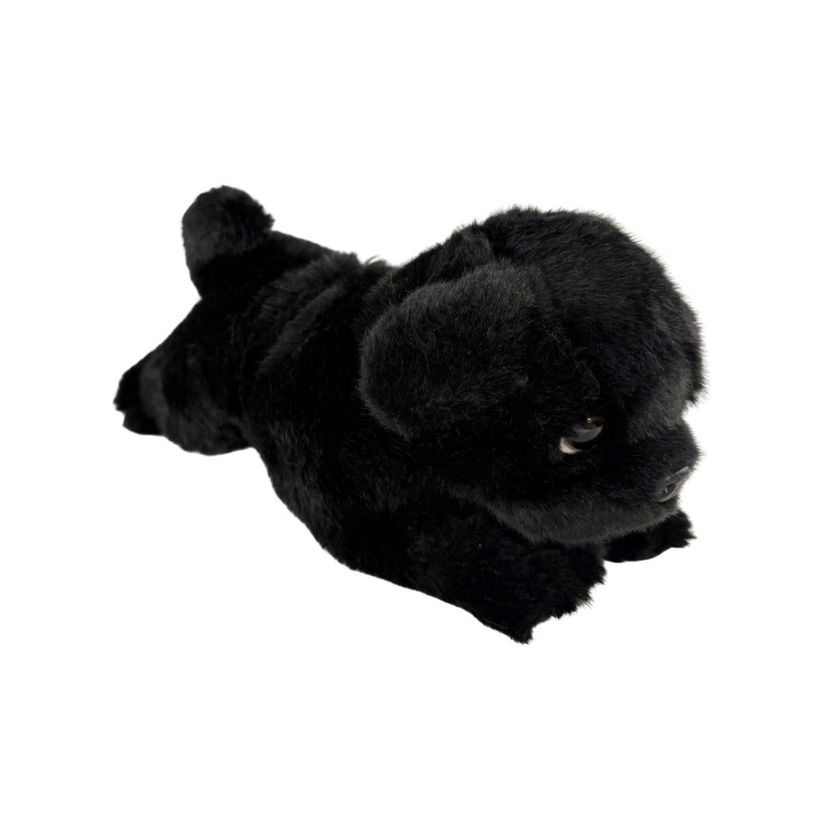 Bocchetta Puddles 28cm Floppy Pug Puppy Plush Toy - Black (Realistic Stuffed Animal Dog Gift)