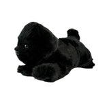 Bocchetta Puddles 28cm Floppy Pug Puppy Plush Toy - Black (Realistic Stuffed Animal Dog Gift)