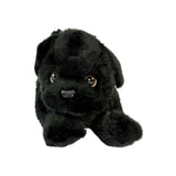 Bocchetta Puddles 28cm Floppy Pug Puppy Plush Toy - Black (Realistic Stuffed Animal Dog Gift)