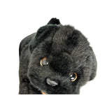 Bocchetta Puddles 28cm Floppy Pug Puppy Plush Toy - Black (Realistic Stuffed Animal Dog Gift)