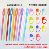 DIY Turtle Knitting Crochet Kit Needles Hooks Set Tools Yarn Sewing Grip