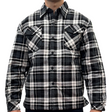 Mens QUILTED FLANNELETTE SHIRT 100% COTTON Flannel Jacket Padded Long Sleeve