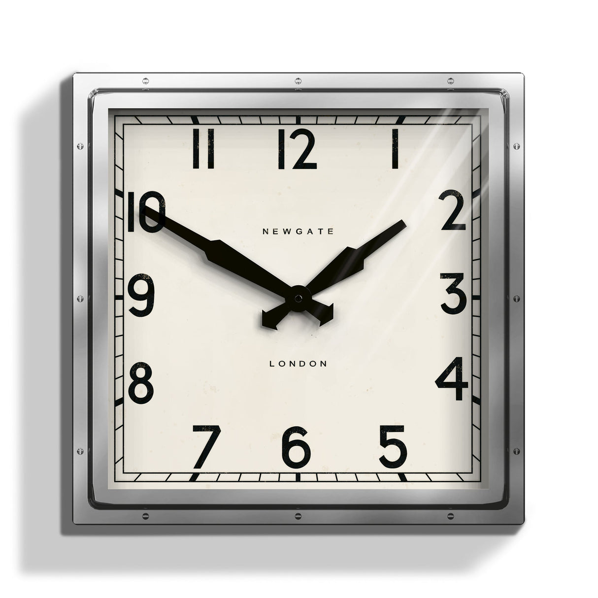 Newgate Quad Clock - Chrome