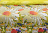 Queen Comforter Set with 2 Pillow Cases - Yellow Floral (Quilt Cover)