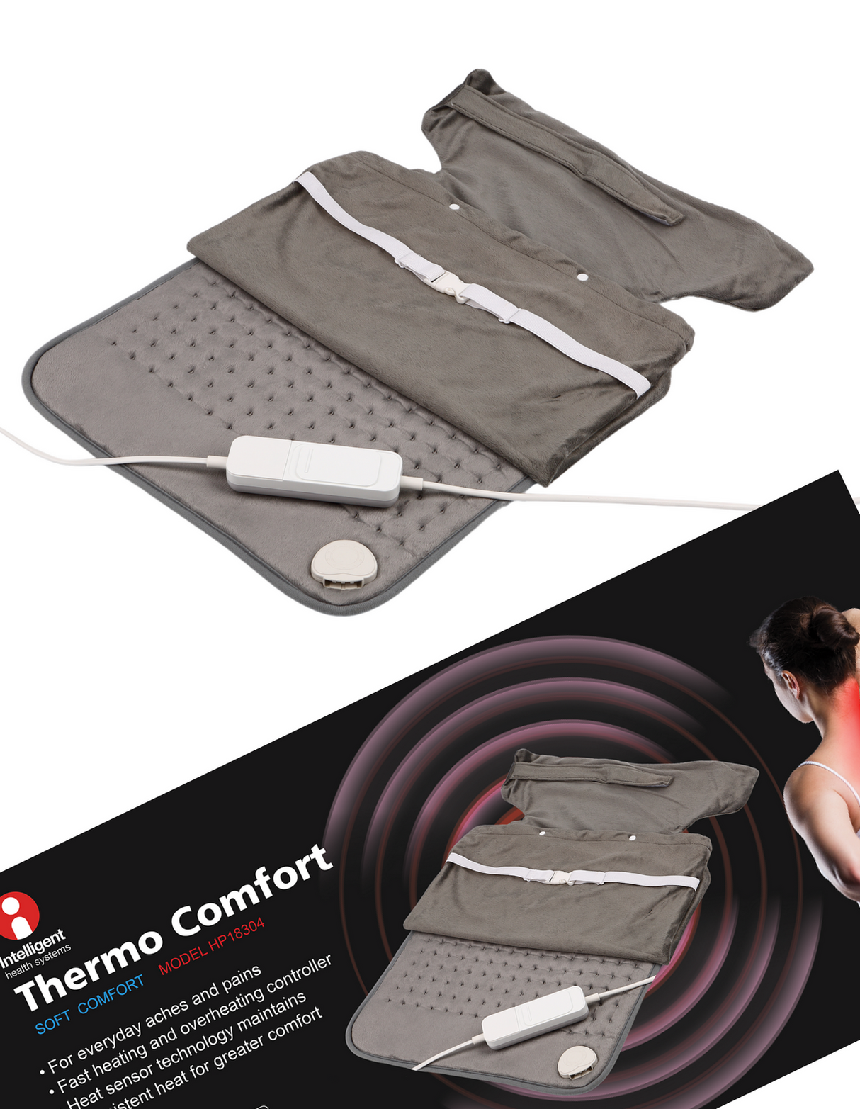 Large Thermo Comfort HEAT PAD - Electric w/ Chair Attachment