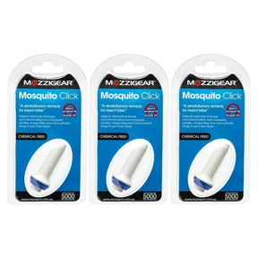 3x Mozzigear Mosquito Click Key Ring Insect Repellent (Pack)