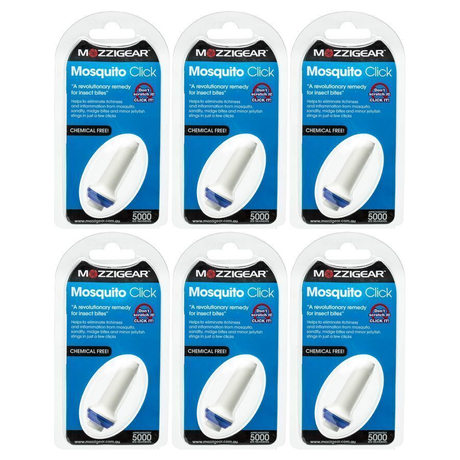 6x Mozzigear Mosquito Click Key Ring Bulk Pack - Insect Repellent