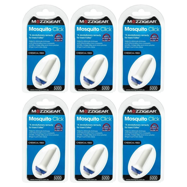 6x Mozzigear Mosquito Click Key Ring Insect Repellent (Bulk Pack)