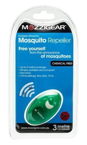 Mozzigear Ultrasonic Mosquito Repeller - Non-Toxic - Assorted Colours