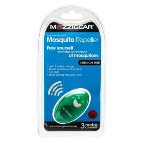 Mozzigear Ultrasonic Mosquito Repeller - Non-Toxic - Assorted Colours