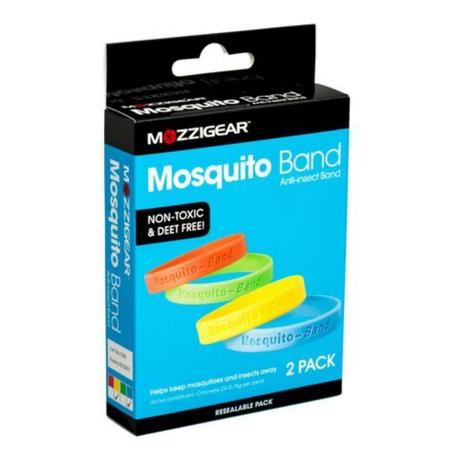 Mozzigear Mosquito Repellent Wrist Band - Non-Toxic - 2 Pack (Camping and Hiking)