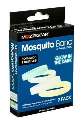 Mozzigear Night Glo Mosquito Repellent Wrist Band - Glow in Dark - 2 Pack