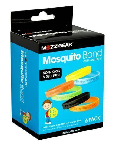 6x Mozzigear Anti-Insect Kids Mosquito Repellent Wrist Bands (Bulk Pack)