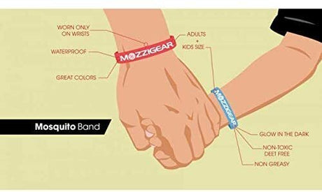 6x Mozzigear Anti-Insect Kids Mosquito Repellent Wrist Bands (Bulk Pack)