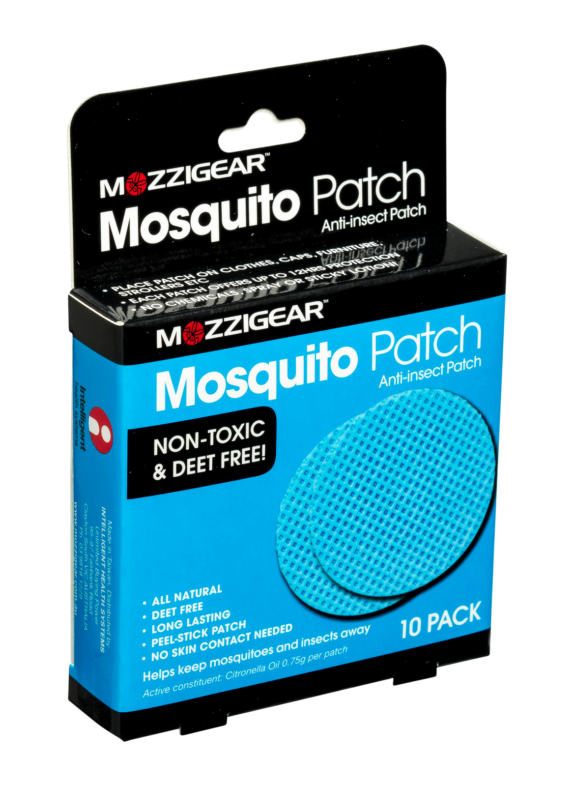Mozzigear Mosquito Repellent Adhesive Patch - 12 Hour - Pack of 10