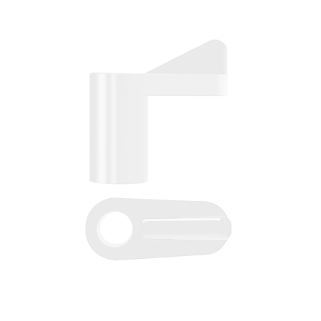 Rolltrak 1 Pack of 100 Flyscreen Swivel Clips 11mm Offset - Clear 