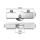 Rolltrak Stainless Steel Window Carriage & Roller R5280 (1 Pack of 2)