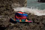 Rainbow Terry Towelling Bucket Hat Gay Lesbian Mardi Gras Party Cap LGBT - Reversible